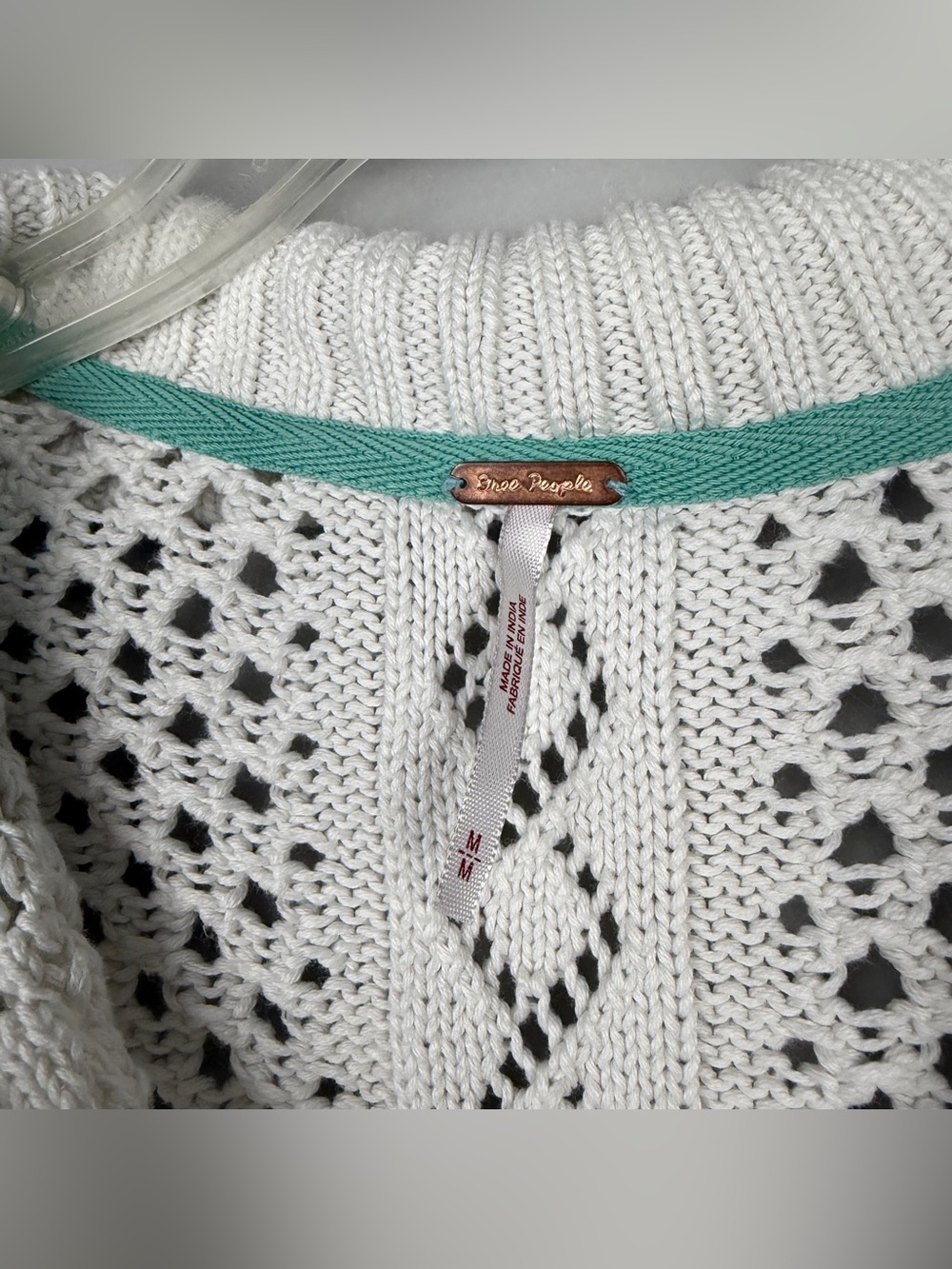 Free People To The Point Crochet Open Knit Pullover Sweater - Picture 5 of 6
